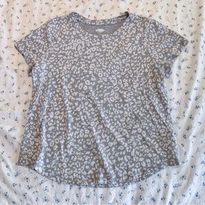 OLD NAVY gray leopard print top